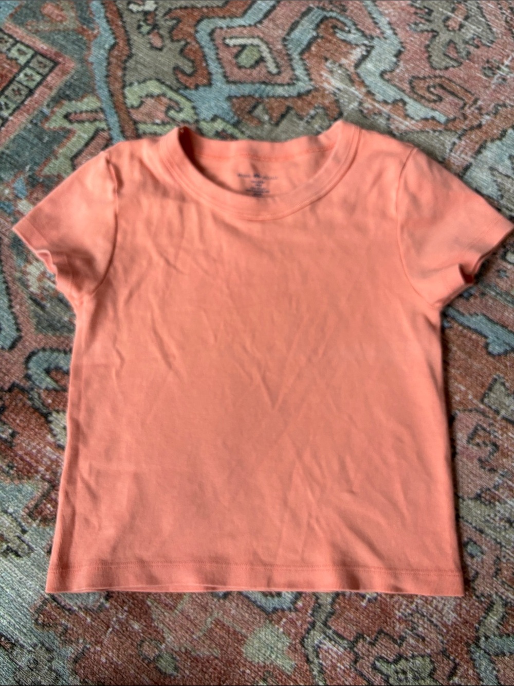 BRANDY MELVILLE Short Sleeve Crewneck Tee - Coral
